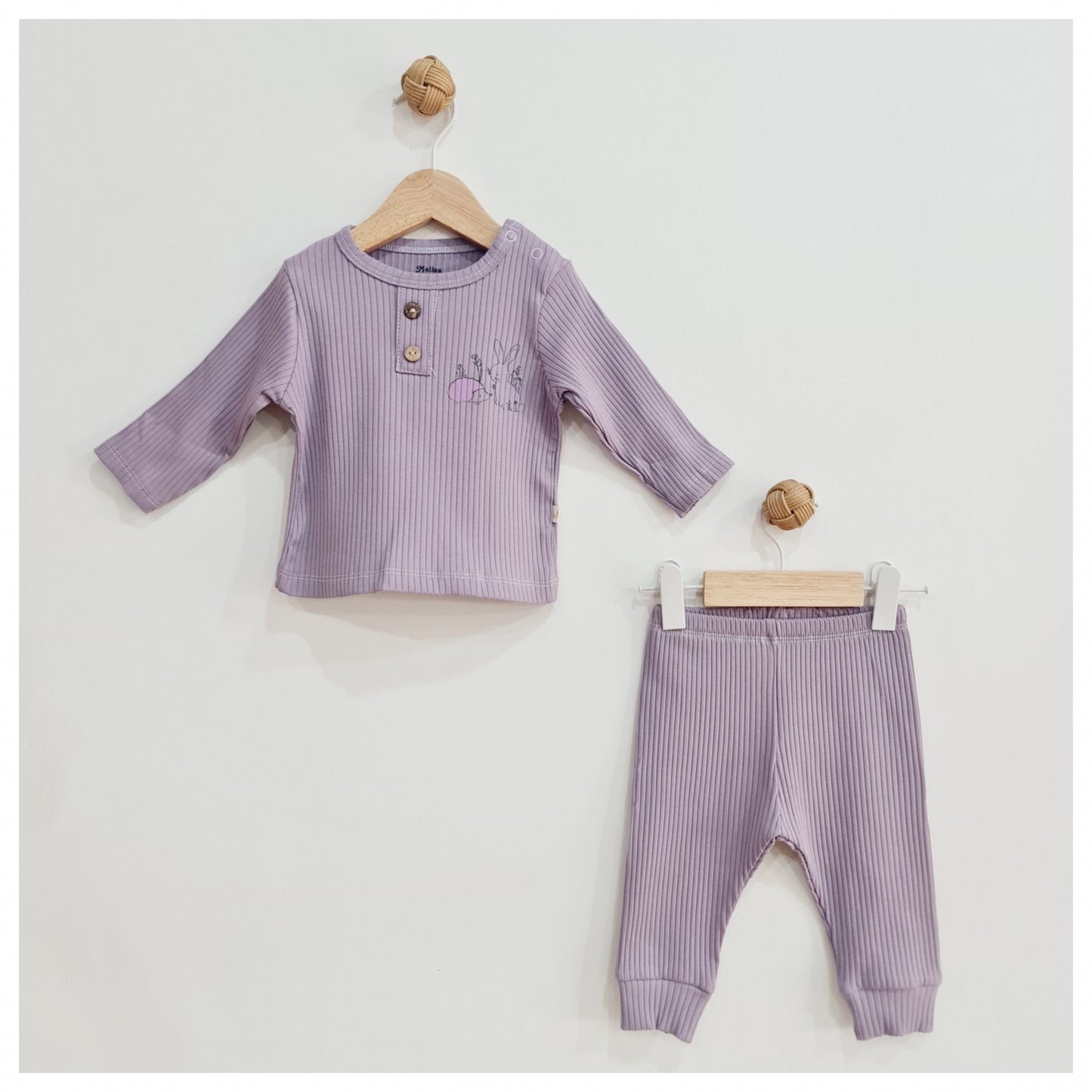 2-teiliges geripptes Set