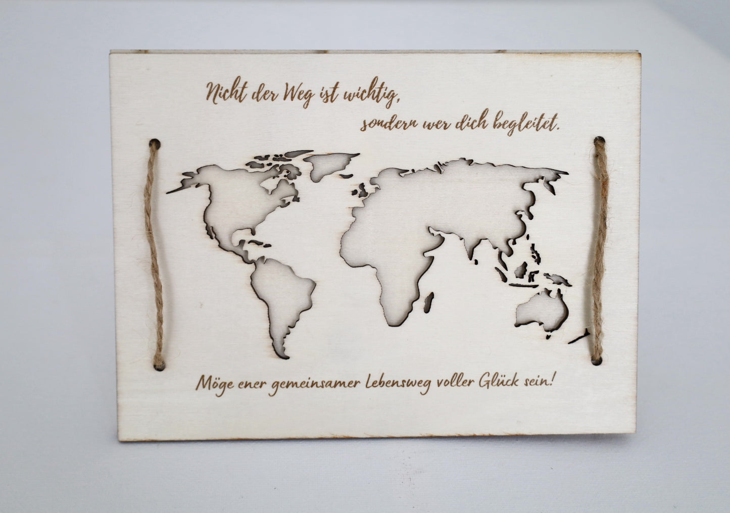 Hochzeitsgeschenk- Weltkarte für Scheine