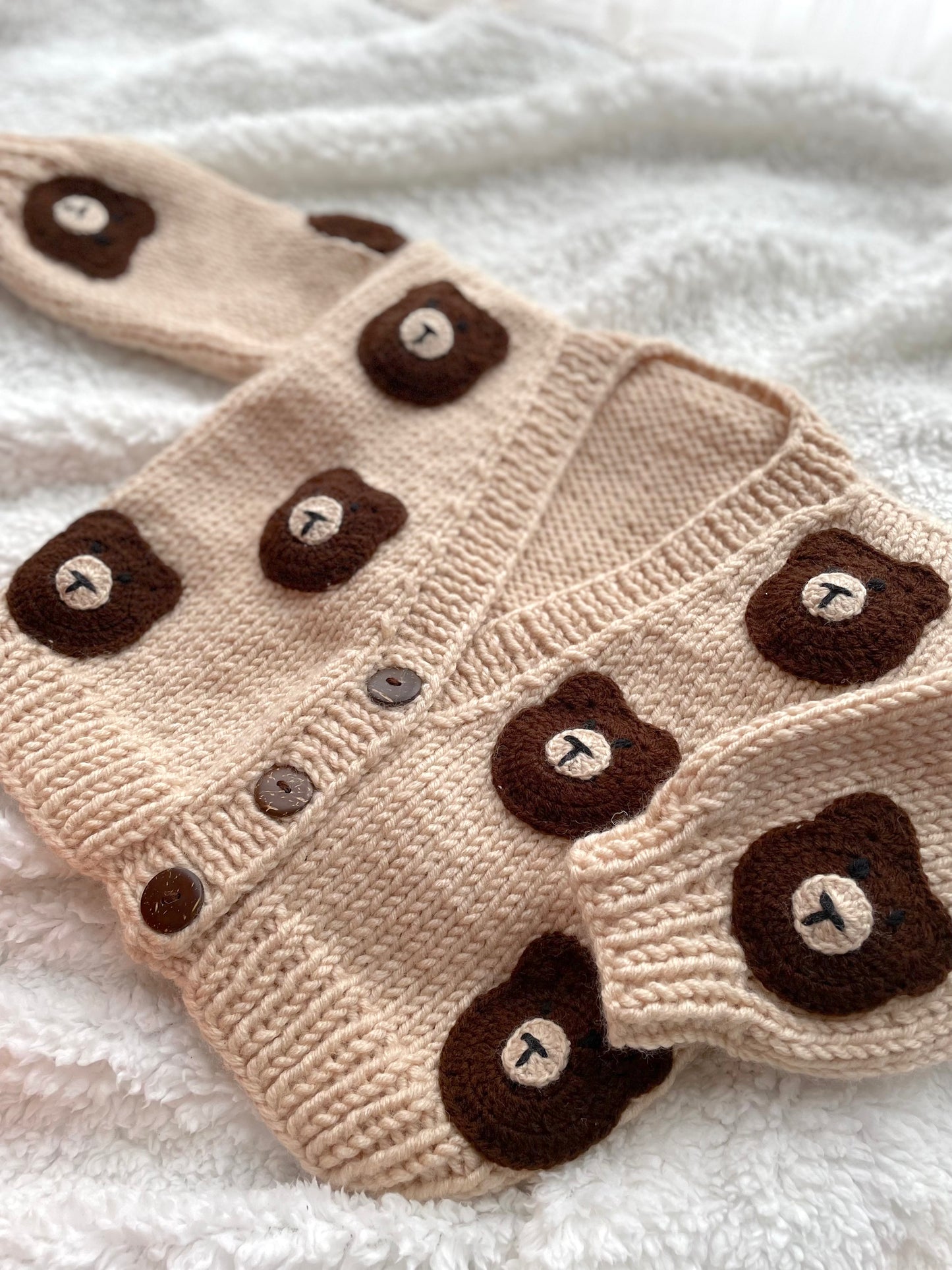 Teddy Cardigan mit Mütze