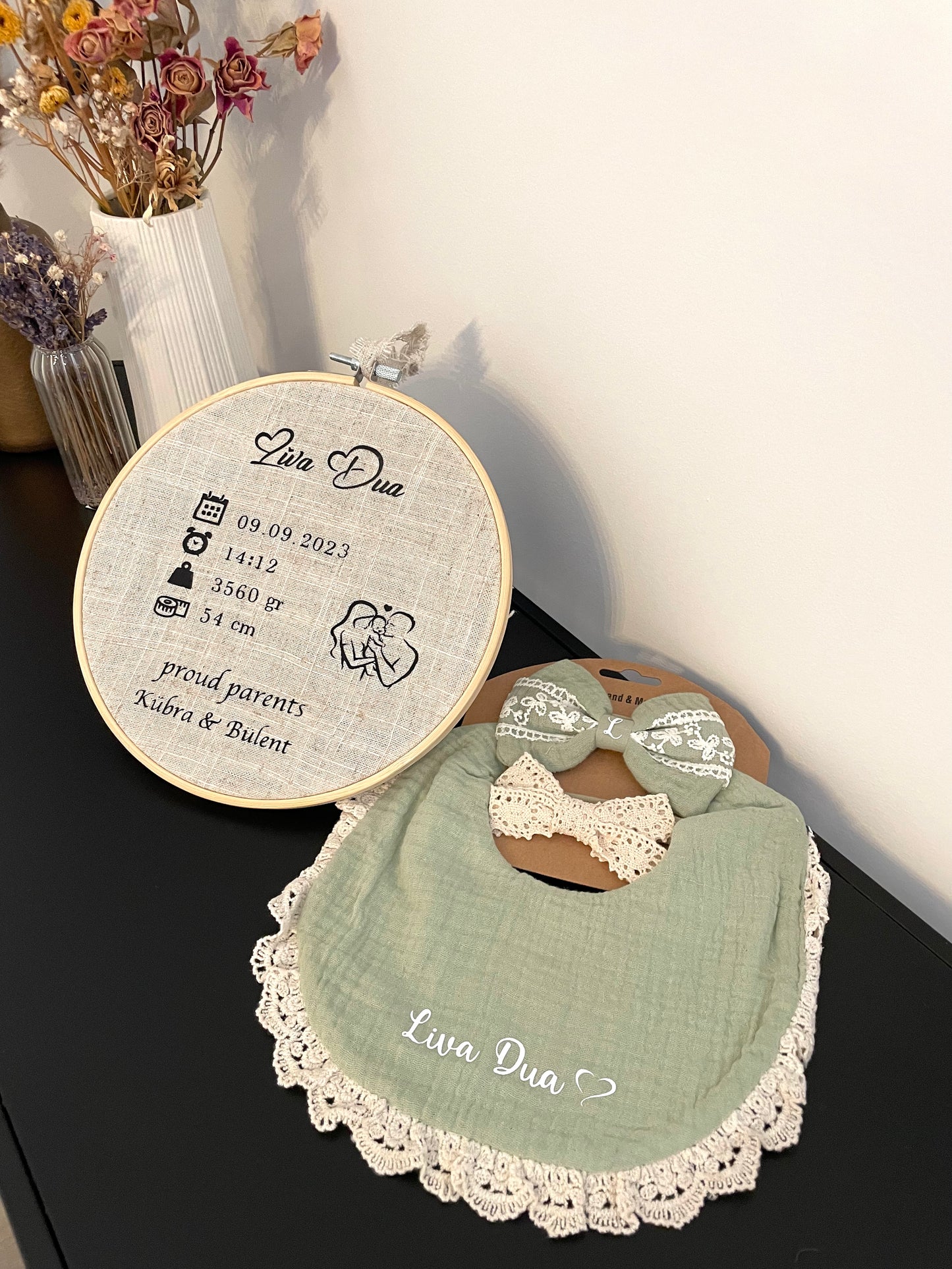 Lätzchen Set mit 2 Stirnbänder