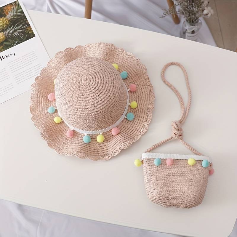 Sommerhut mit Tasche für Mädchen