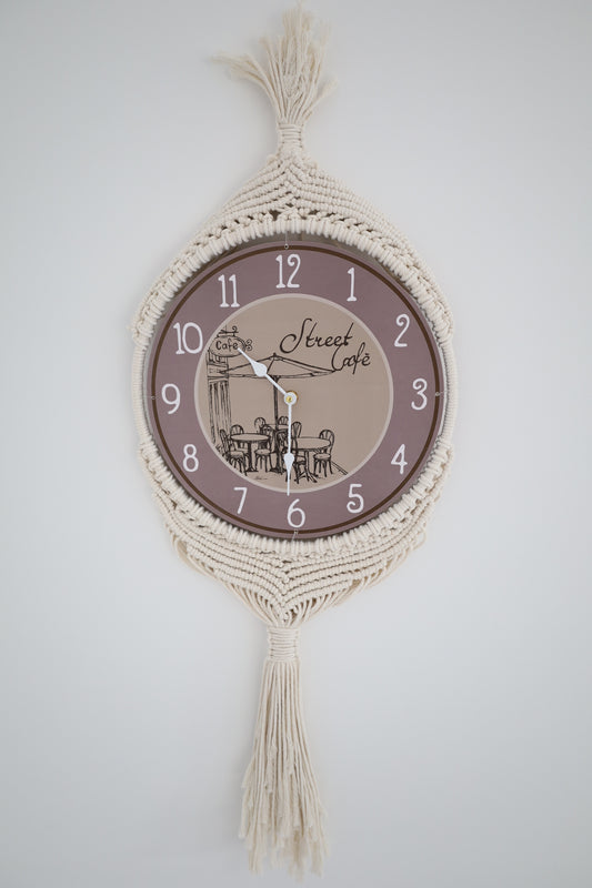 Makramee Wanduhr