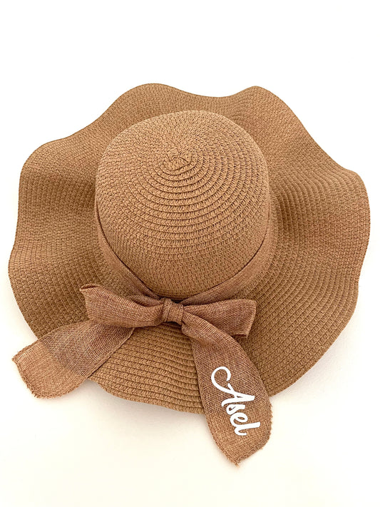 Strohhut mit Tasche für Damen